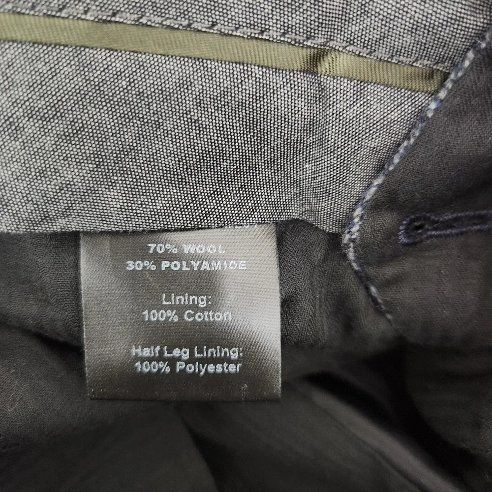Todd Snyder Mens Navy Blue Wool Blend Pleated Trousers Size 30 Made in Portugal